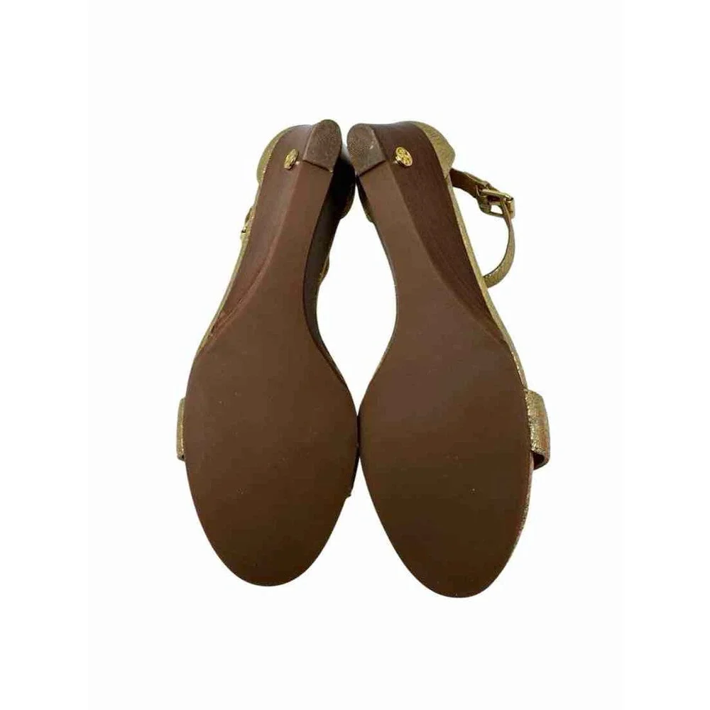 Shoe Size 8 Tory Burch Gold Leather Sandals